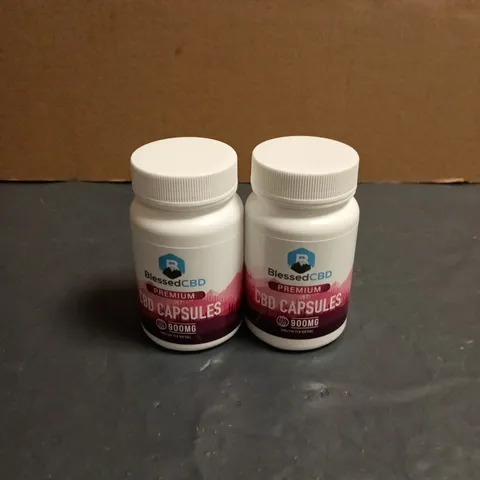 2 X BLESSEDCBD PREMIUM CBD CAPSULES 900MG