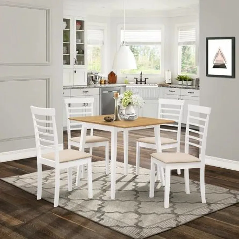 MONEILL 4 PERSON EXTENDABLE DROP LEAF DINING SET