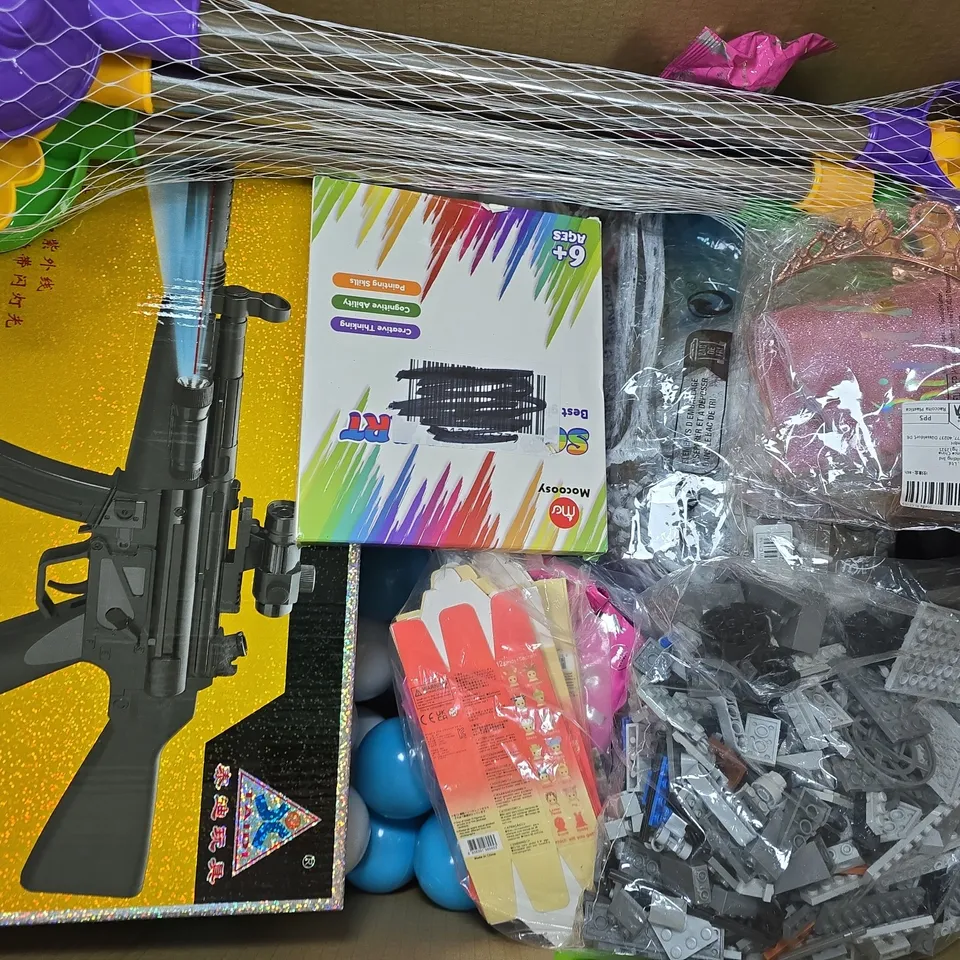 BOX OF APPROXIMATELY 8 ASSORTED TOYS AND GAMES TO INCLUDE RC CAR, ETC - COLLECTION ONLY