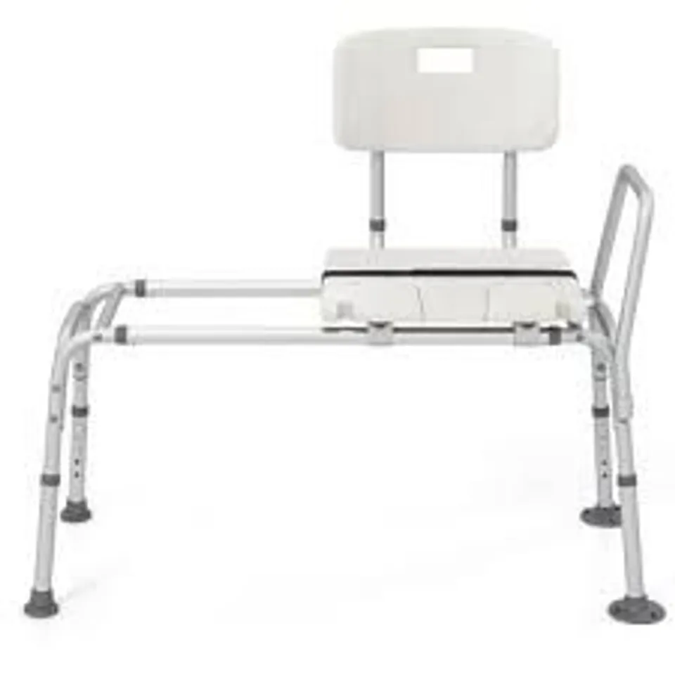 BOXED SLIDING TUB TRANSFER BENCH ADJUSTABLE INSIDE BATHTUB CHAIR WITH SAFETY BELT