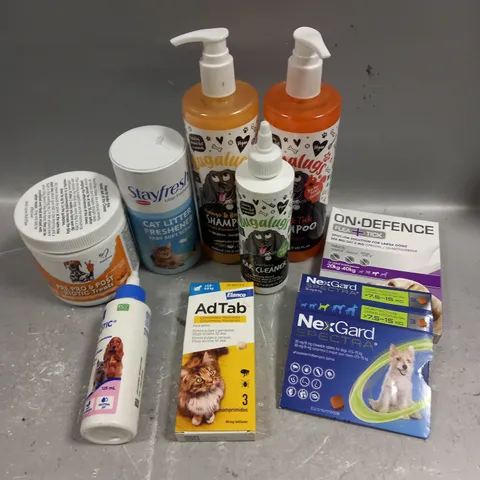 APPROXIMATELY 20 ASSORTED PET CARE PRODUCTS TO INCLUDE SHAMPOO, NEX GUARD, EAR CLEANER ETC - COLLECTION ONLY