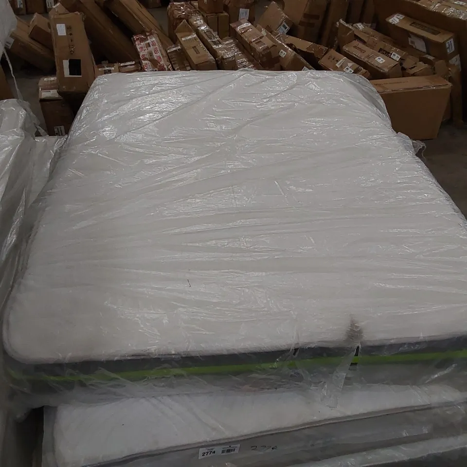 QUALITY BAGGED 4'6" DOUBLE HYBRID MEMORY FOAM OPEN COIL MATTRESS 