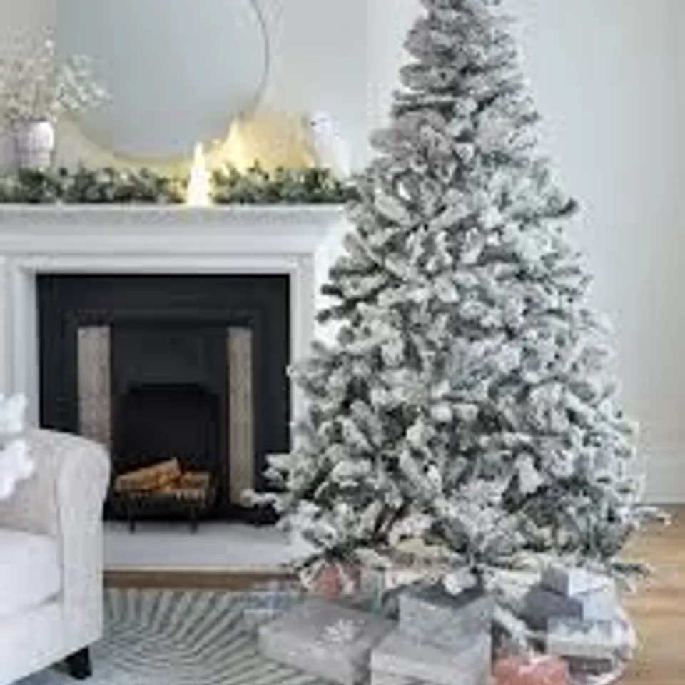 BOXED FLOCKED 6FT EMPEROR TREE - COLLECTION ONLY  RRP £109.99