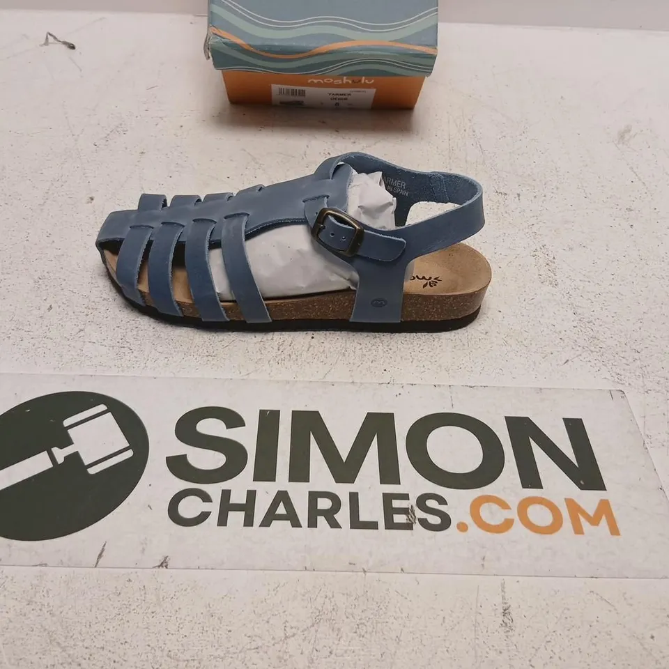 MOSHULU DENIM SANDALS – UK 6 (US 8, EU 39) – BOXED