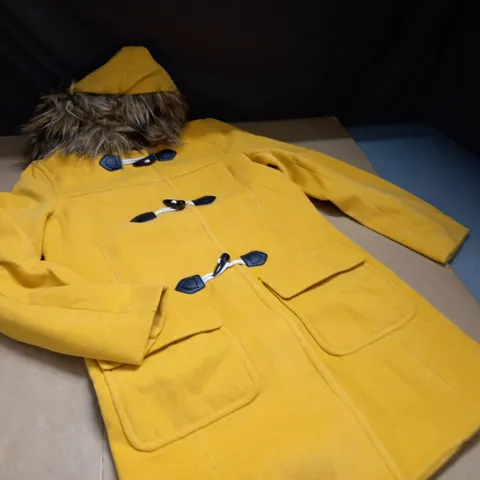 STUDIO OUTWEAR YELLOW DUFFLE COAT - 10