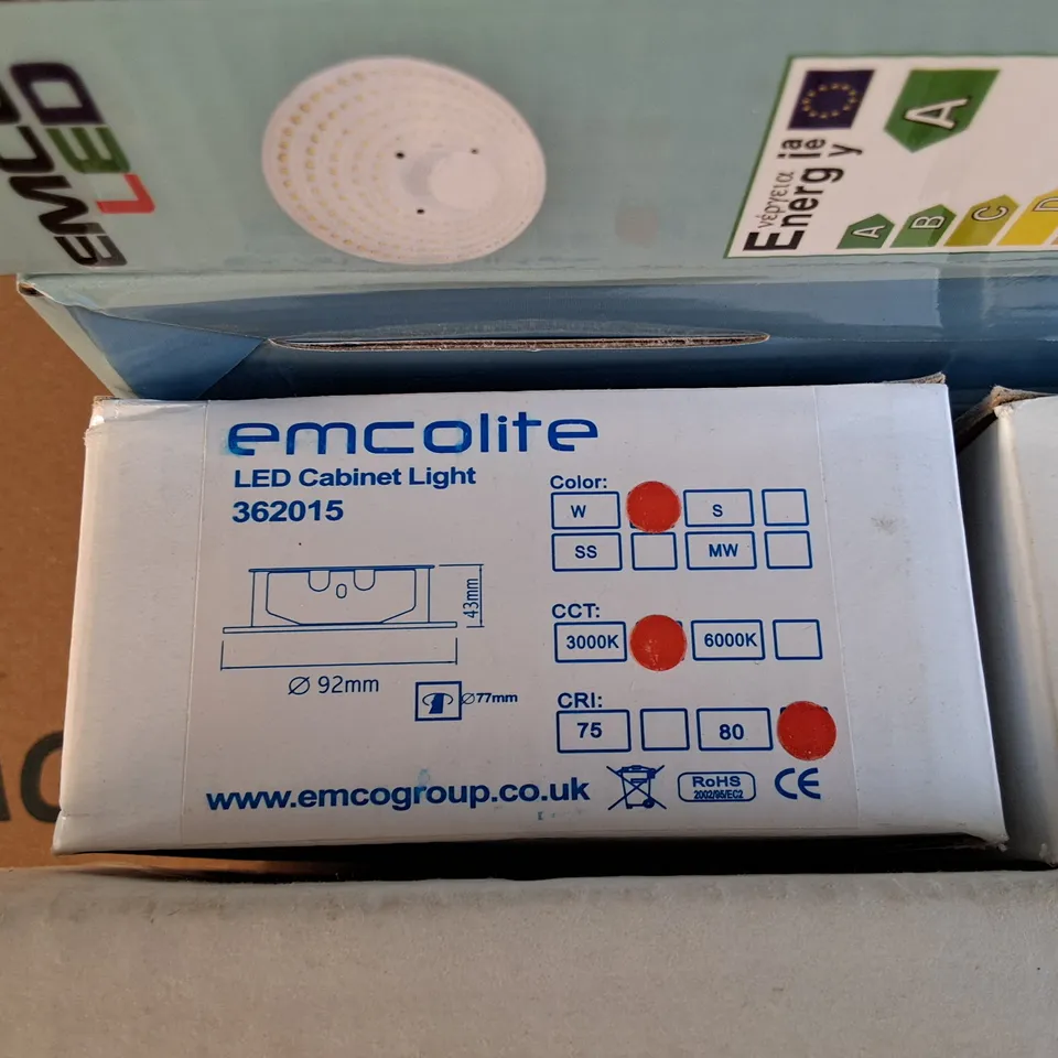 PALLET CONTAINING 13 MULTIPACK BOXES OF ASSORTED LIGHTING ITEMS TO INCLUDE EMCOLED 18W CIRCULAR LIGHTS, GLS FILAMENT BULBS AND LED CABINET LIGHTS