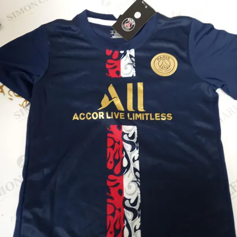 PSG FC HOME SHIRT WOTH MBAPPE 7 SIZE 22
