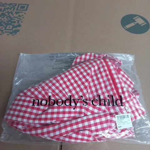 NOBODY'S CHILD SCALLOP TAILORED SHORTS – RED GINGHAM, UK 12