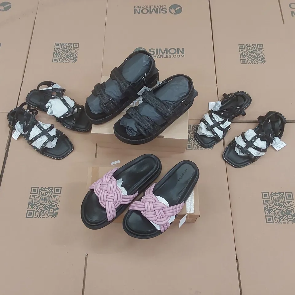 PALLET CONTAINING APPROXIMATELY 170x BRAND NEW ASSORTED DESIGNER SHOES INCLUDING: SIMPLY BE SANDALS/SHOES ECT