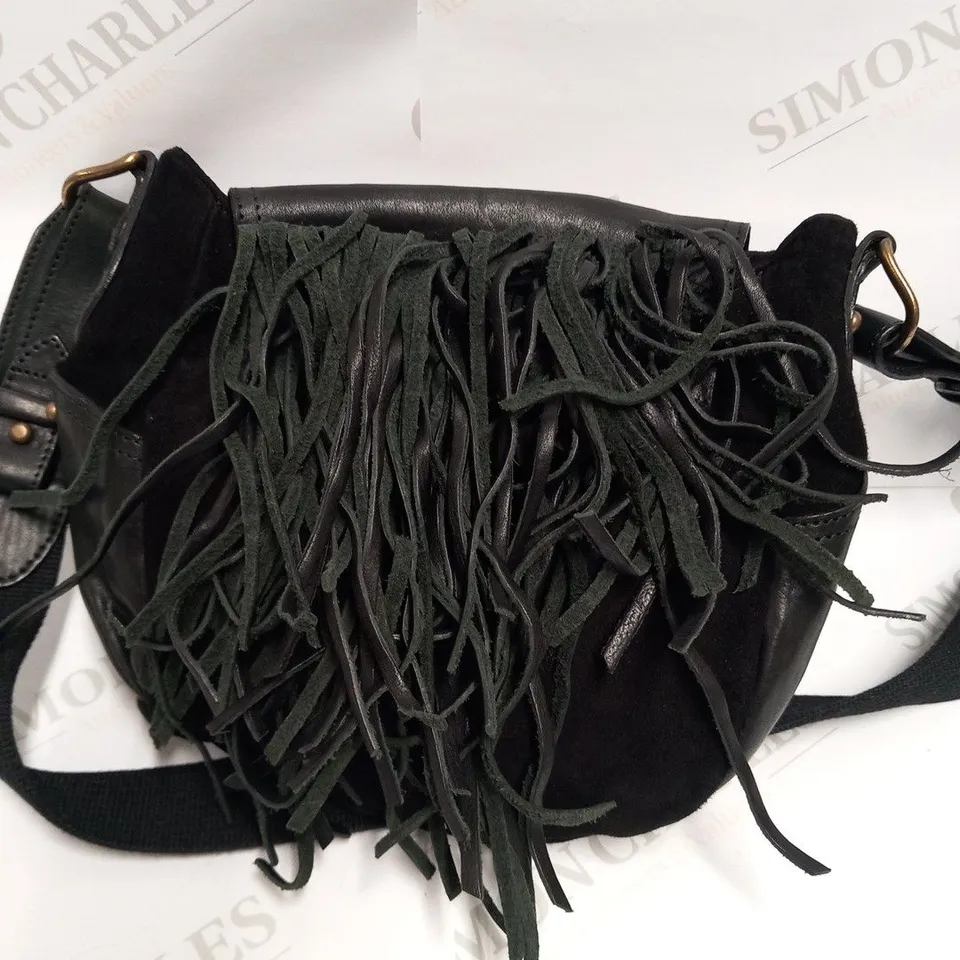 ISABEL MARANT SUEDE FRINGED FLAP BAG
