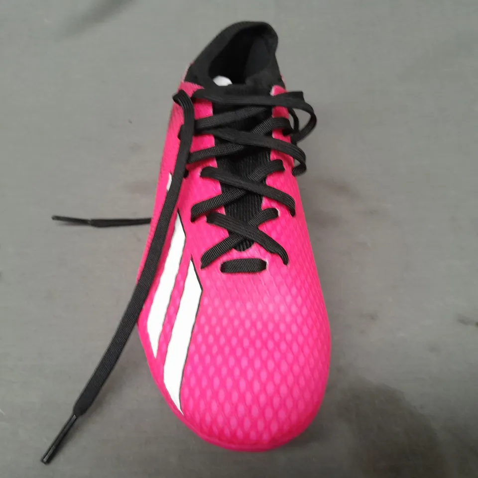 BOXED PAIR OF ADIDAS X SPEEDPORTAL.3 MG SHOES IN PINK/BLACK UK SIZE 6.5