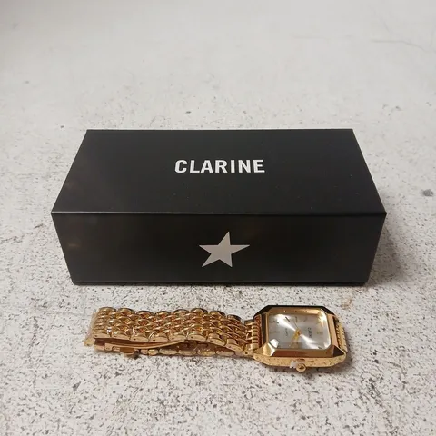 CLARINE GOLD-TONE WRISTWATCH 
