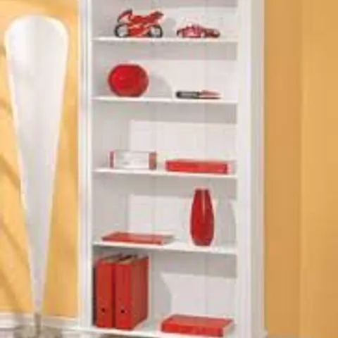 BRAND NEW & BOXED ANKE BOOKCASE WITH SHELVES IN WHITE PINE WOOD (1 BOX)
