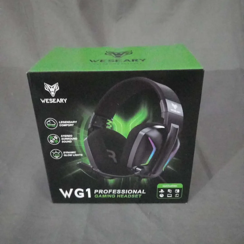 THREE BRAND NEW BOXED WESEARY WG1 PROFESSIONAL GAMING HEADSET 