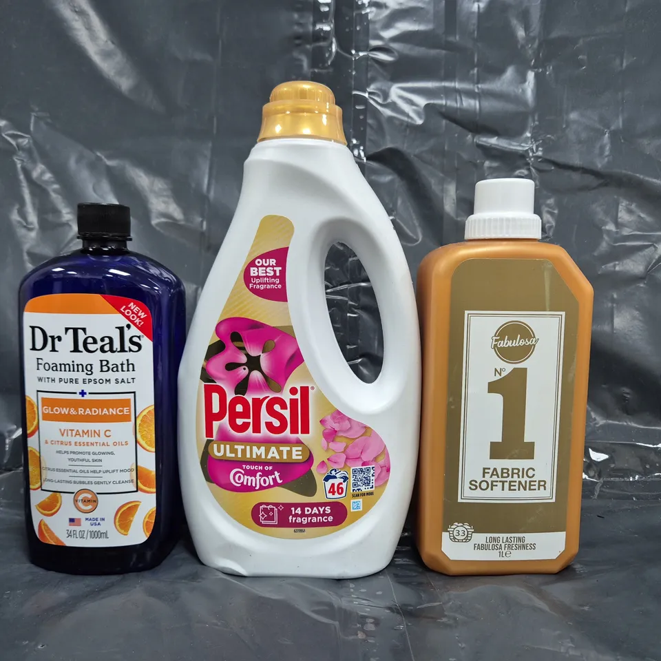 APPROXIMATELY 10 ASSORTED HOUSEHOLD ITEMS TO INCLUDE FABRIC SOFTENER, PERSIL ULTIMATE, ETC - COLLECTION ONLY