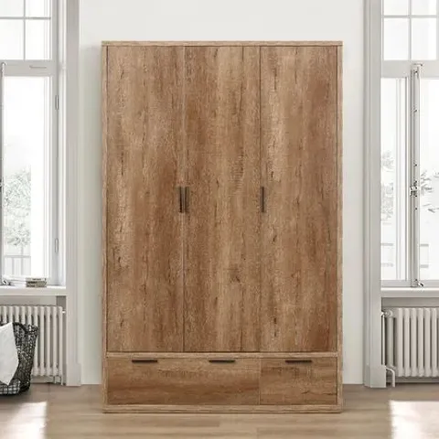 BOXED STOCKWELL 3 DOOR 2 DRAWER WARDROBE (4 BOXES) 