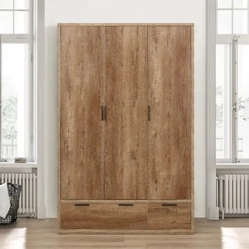 BOXED STOCKWELL 3 DOOR 2 DRAWER WARDROBE (4 BOXES)
