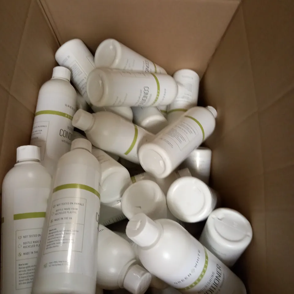 BOX OF APPROX 30 GREEN N WHITE CONDITIONER 500ML EACH - COLLECTION ONLY