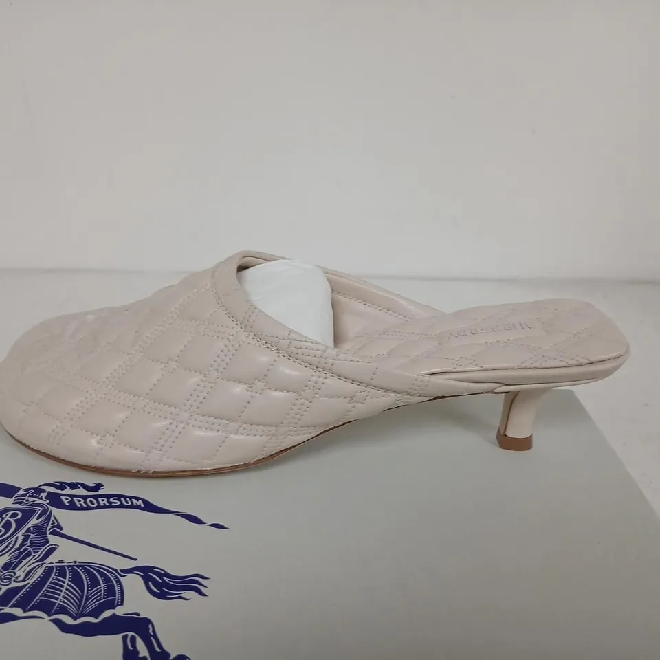 BURBERRY QUILTED LEATHER MULES – WOMEN'S SLIP-ON, UK 5 (EU 38)