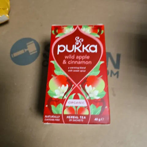 APPROXIMATELY 12 ASSORTED FOOD ITEMS INCLUDING PUKKA HERBAL TEA AND BEER SHAPED SALTED PRETZELS 