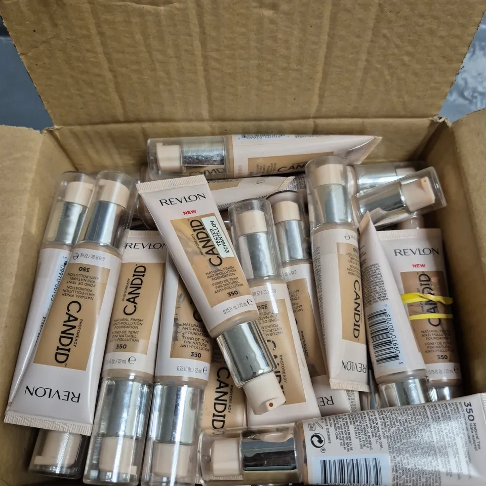 APPROXIMATELY 60 REVLON CANDID NATURAL FINISH ANTI-POLLUTION FOUNDATION - SHADE 350 - 22ML