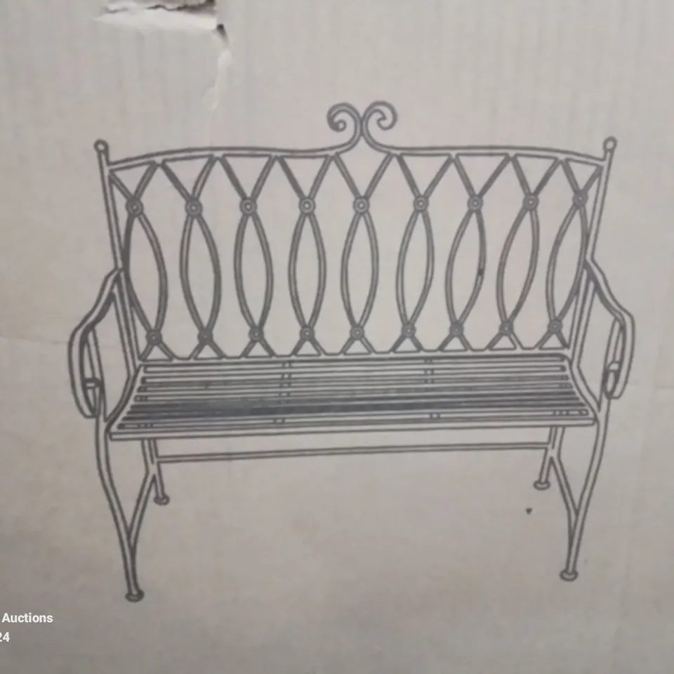 BOXED WIESE METAL TRADITIONAL BENCH