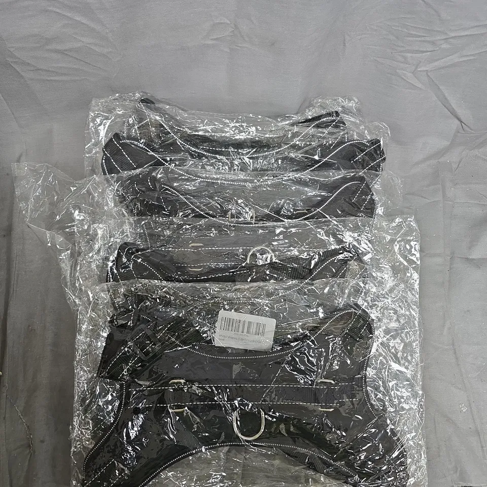 5 x MPS No Pull Harness, Extra Large (Large) – Black with white stitching.