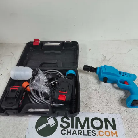 PORTABLE ELECTRIC CAR WASH GUN WITH LITHIUM BATTERY – HOME KIT (CASE & MANUAL)