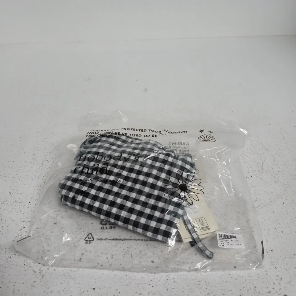 NOBODY'S CHILD TESSA TOP – GINGHAM CHECK, UK 8