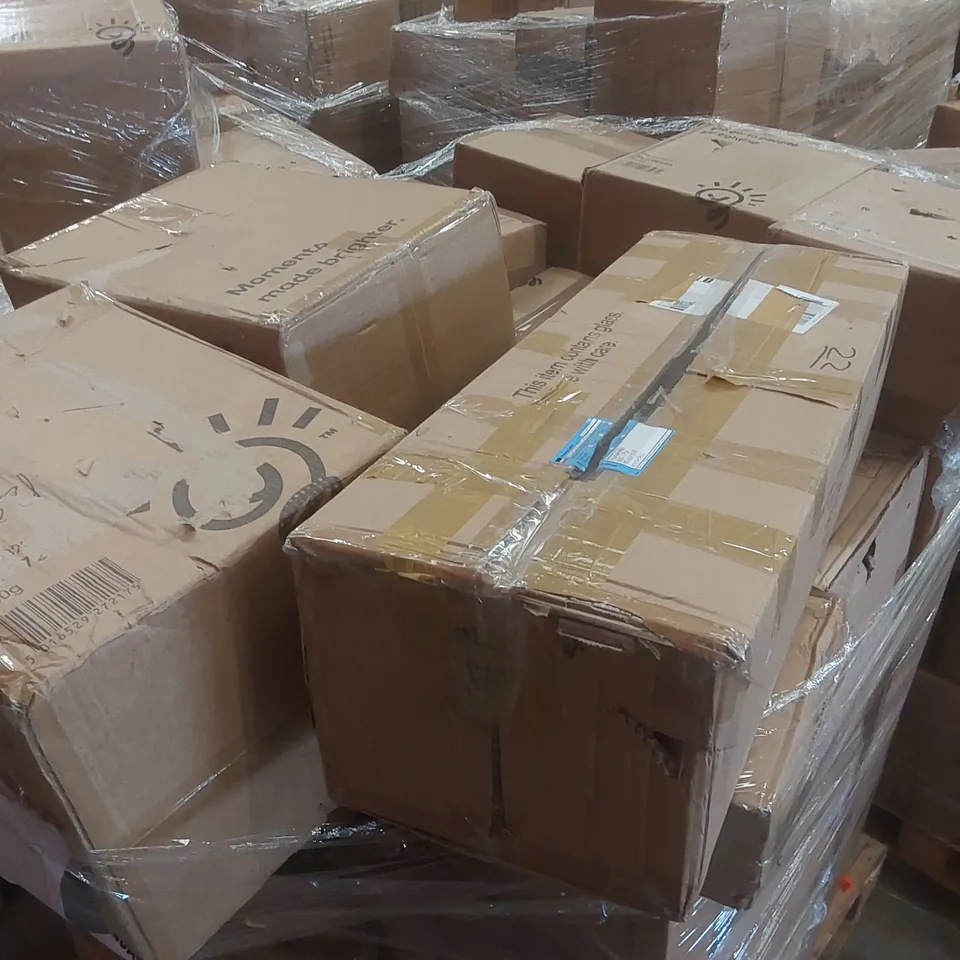 PALLET CONTAINING A VERY LARGE QUANTITY OF ASSORTED DESIGNER LIGHTING PRODUCTS