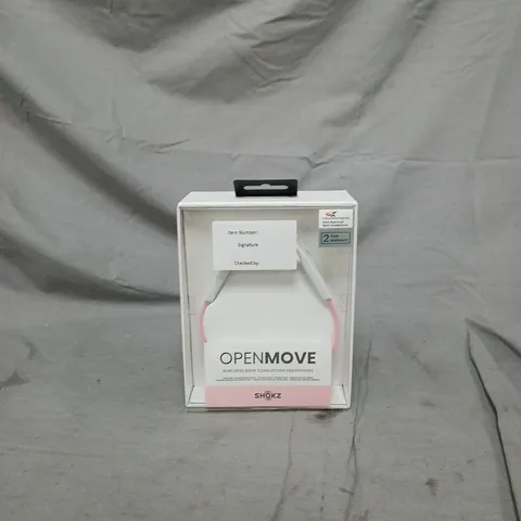 SHOKZ OPENMOVE BONE CONDUCTION HEADPHONES – PINK, BOXED