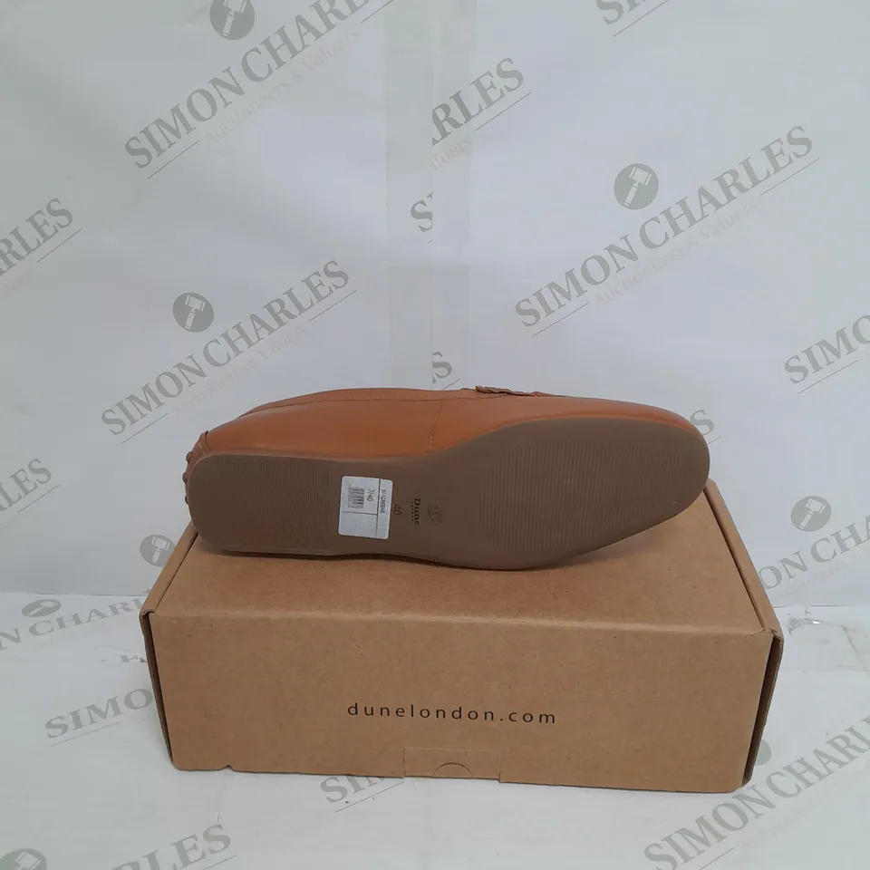 BOXED DUNNE BROWN LOAFERS SIZE 7