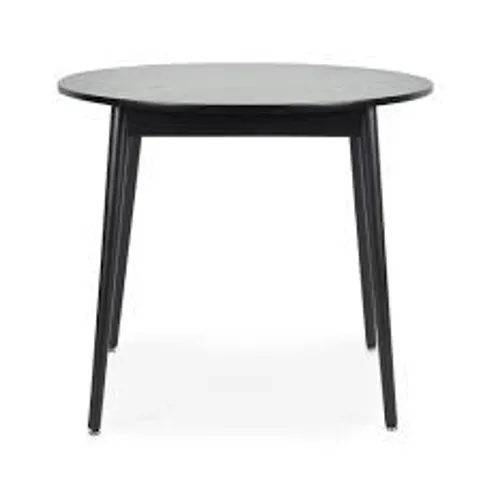 BOXED LEO 4 SEATER ROUND DINING TABLE - BLACK (1 BOX)
