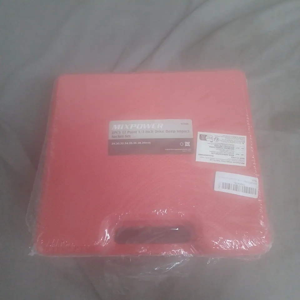 MIXPOWER 12-POINT 1/2IN DRIVE DEEP IMPACT SOCKET SET – RED BOX, SEALED