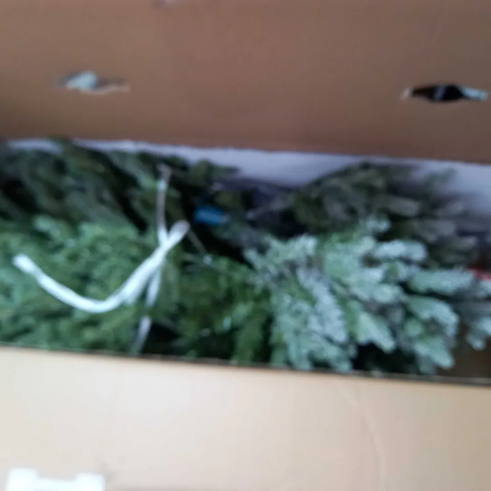SANTA'S BEST 16 FUNCTION PRE-LIT DEWDROP CHRISTMAS TREE SNOW KISS 7FT - COLLECTION ONLY