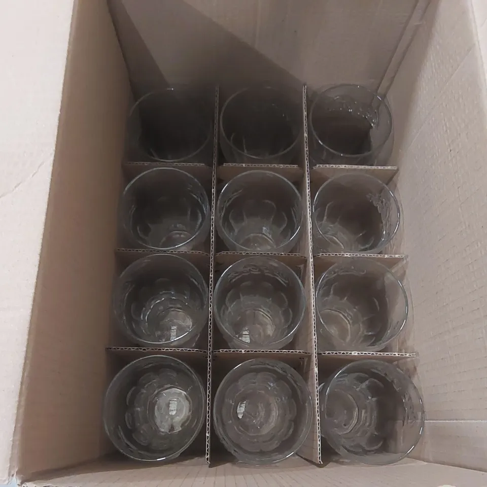 BOX CONTAINING 23x COCA COLA 16OZ GLASSES AND 1x UNBRANDED GLASS