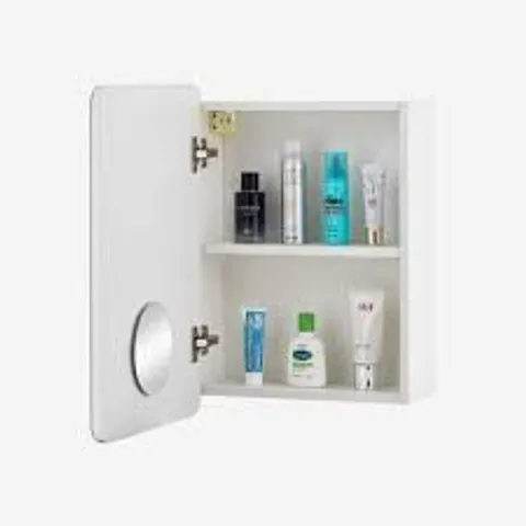 BOXED MIRRORED BATHROOM CABINET IN WHITE