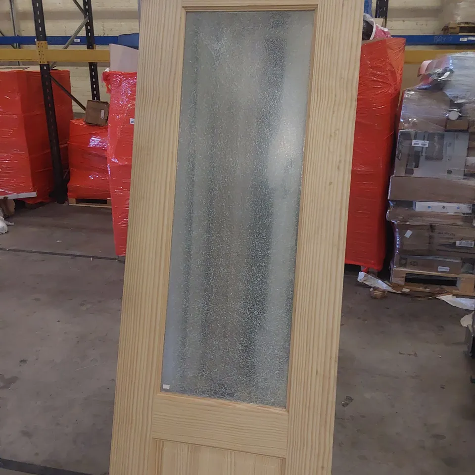 CLEAR PINE TWO PANEL GLAZED INTERNAL DOOR 1944 × 680mm