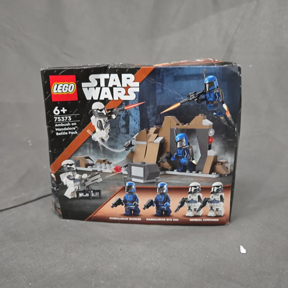 BOXED LEGO STAR WARS AMBUSH ON MANDALORE BATTLE PACK - 75373