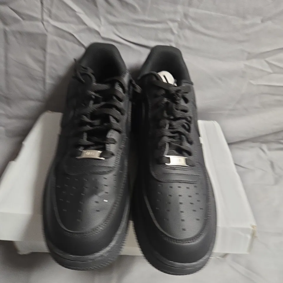 BOXED PAIR OF NIKE AIR FORCE 1'S IN BLACK - UK SIZE 9 