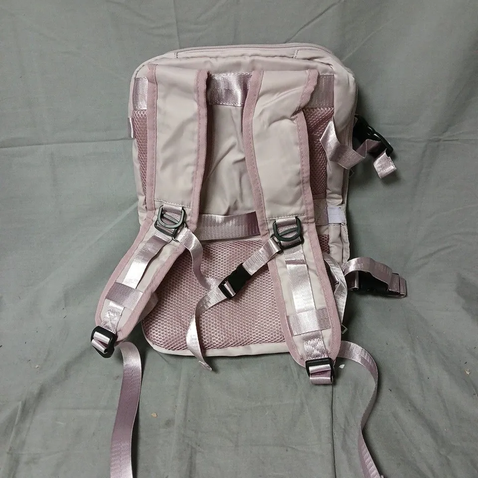 PASTEL PINK BACKPACK WITH FRONT ZIP POCKET