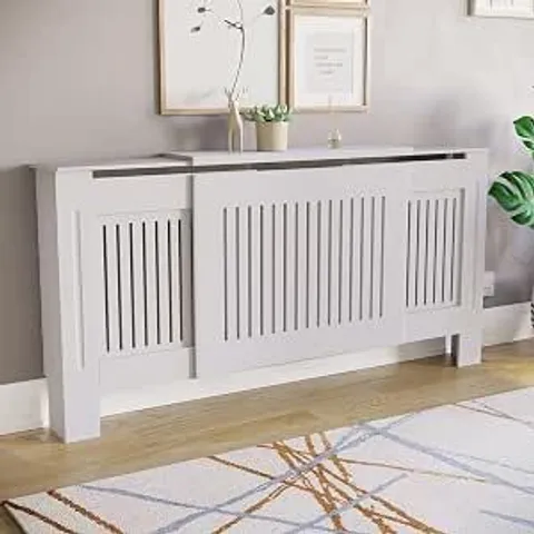 BOXED VIDA DESIGNS CHELSEA ADJUSTABLE RADIATOR COVER - WHITE SKU: 3331753