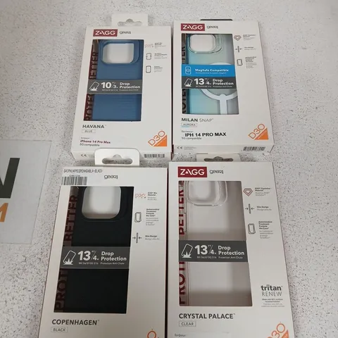 APPROXIMATELY 60 ASSORTED ZAGG IPHONE 14 PRO MAX PROTECTIVE CASES 