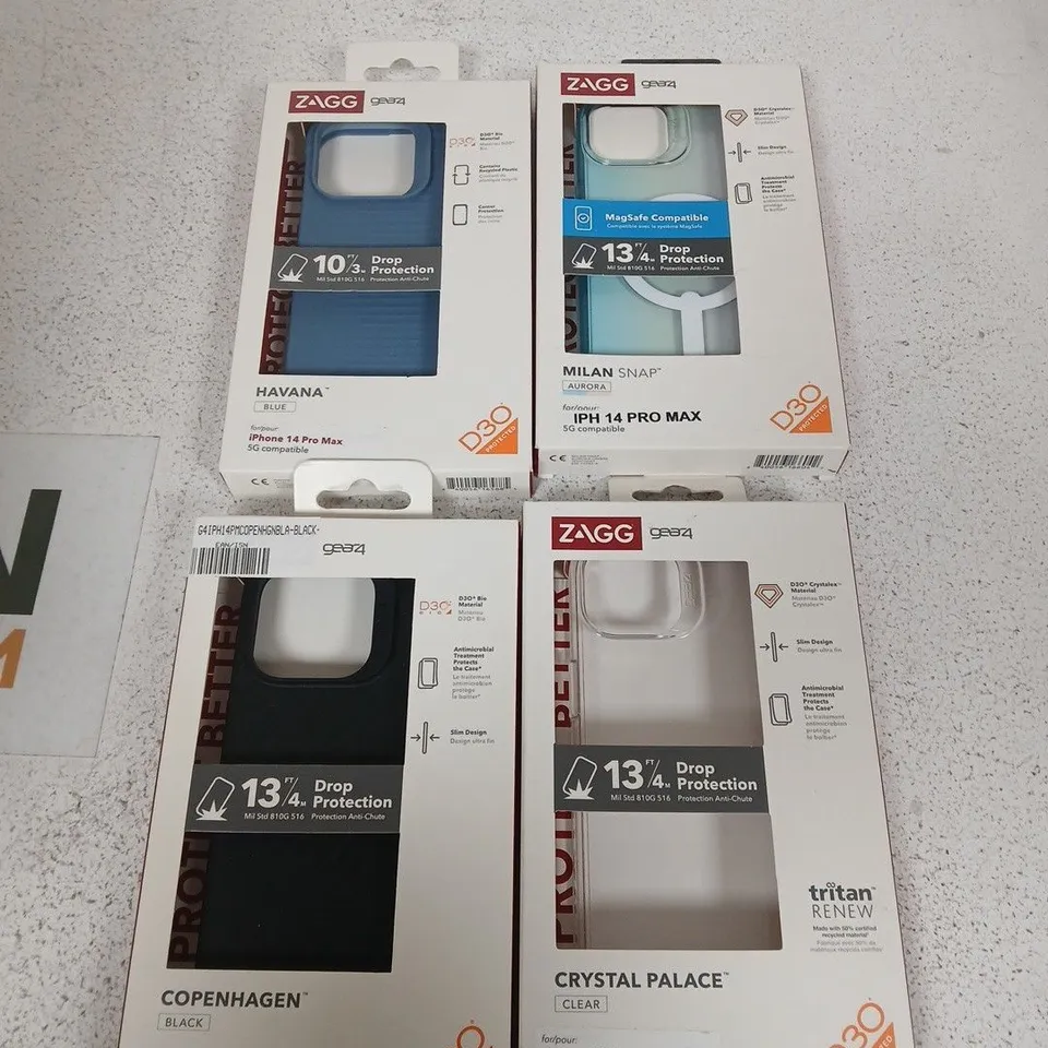 APPROXIMATELY 60 ASSORTED ZAGG IPHONE 14 PRO MAX PROTECTIVE CASES 