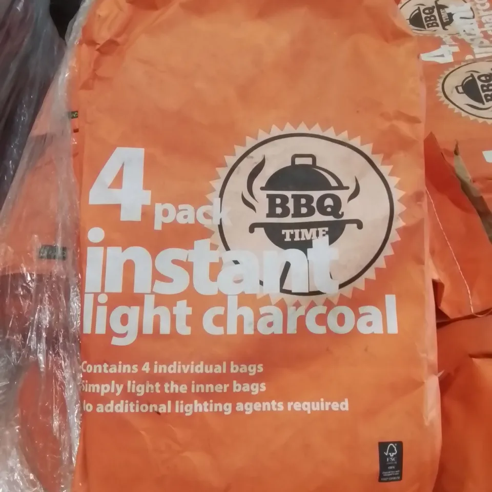 PALLET CONTAINING APPROXIMATELY 100 BRAND NEW 4 PACK INSTANT LIGHT CHARCOAL BAGS