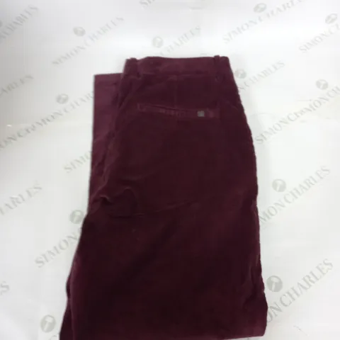 SPOKE BURGUNDY CORD TROUSERS SIZE UNSPECIFIED