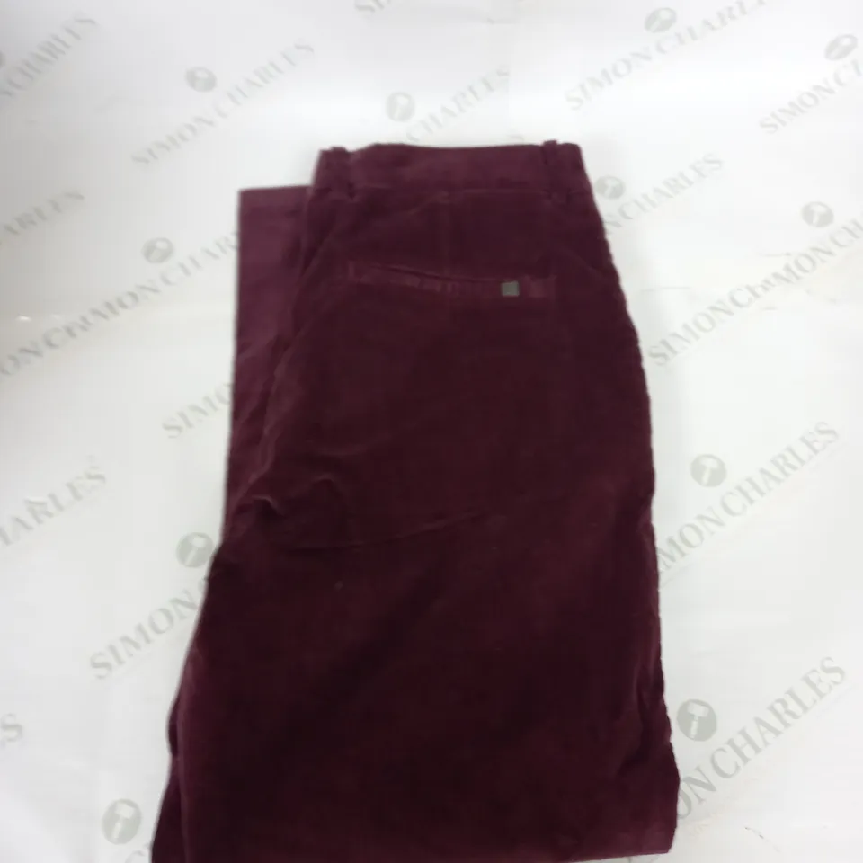 SPOKE BURGUNDY CORD TROUSERS SIZE UNSPECIFIED