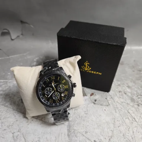 SAMUEL JOSEPH SPEED EXQUISITE BLACK DIAL WATCH 