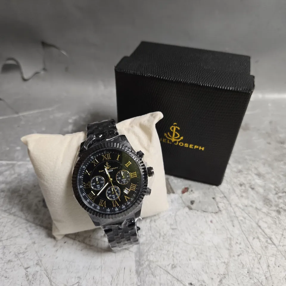 SAMUEL JOSEPH SPEED EXQUISITE BLACK DIAL WATCH 