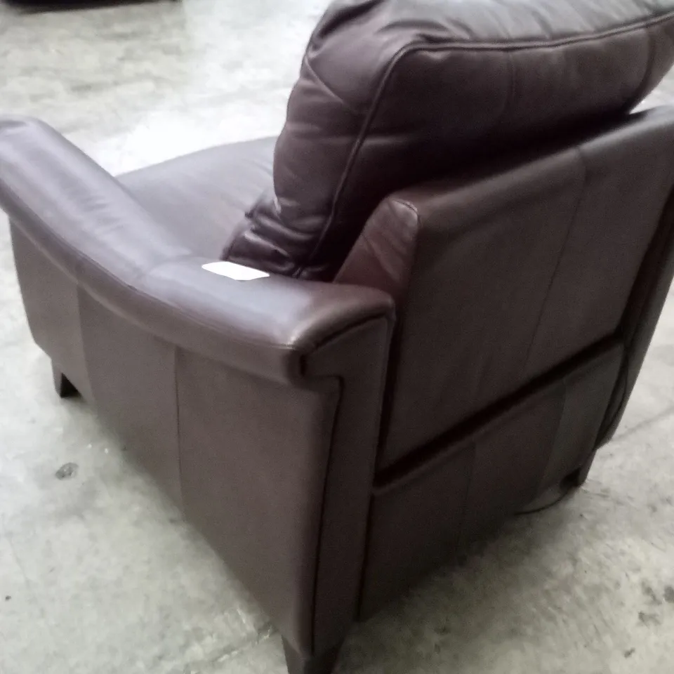 DESIGNER G PLAN FLAIR ELECTRIC RECLINER CHAIR - DALLAS CHOCOLATE LEATHER